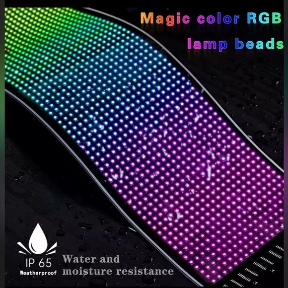 RGB Matrix Pixel Panel Scrolling Bright Advertising LED Signs (20x64 pix-7x36in) - Picture 3 of 13